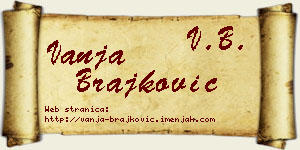 Vanja Brajković vizit kartica